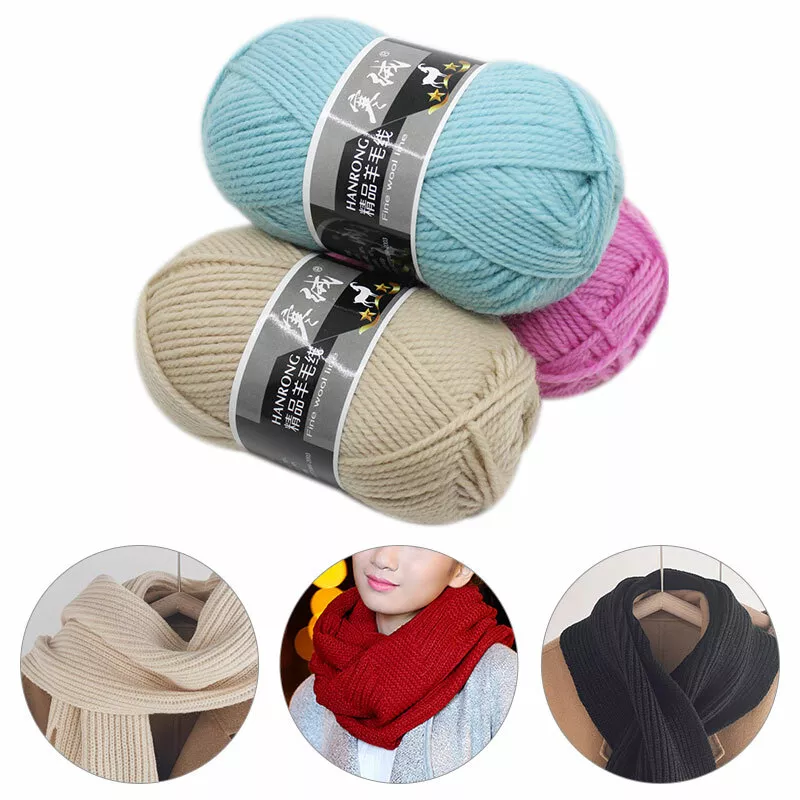 100g Soft Thick Wool Yarn Woolen Crochet For DIY Knitting Wool Sweater  Thread