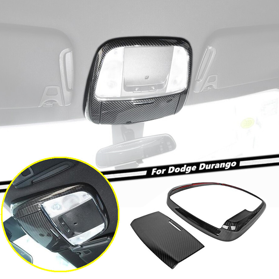 SHINEKA ABS Carbon Fiber Interior Gear Shift Panel Decoration Cover Trim Stickers For Dodge Durango 2014-2020 Car Accessories