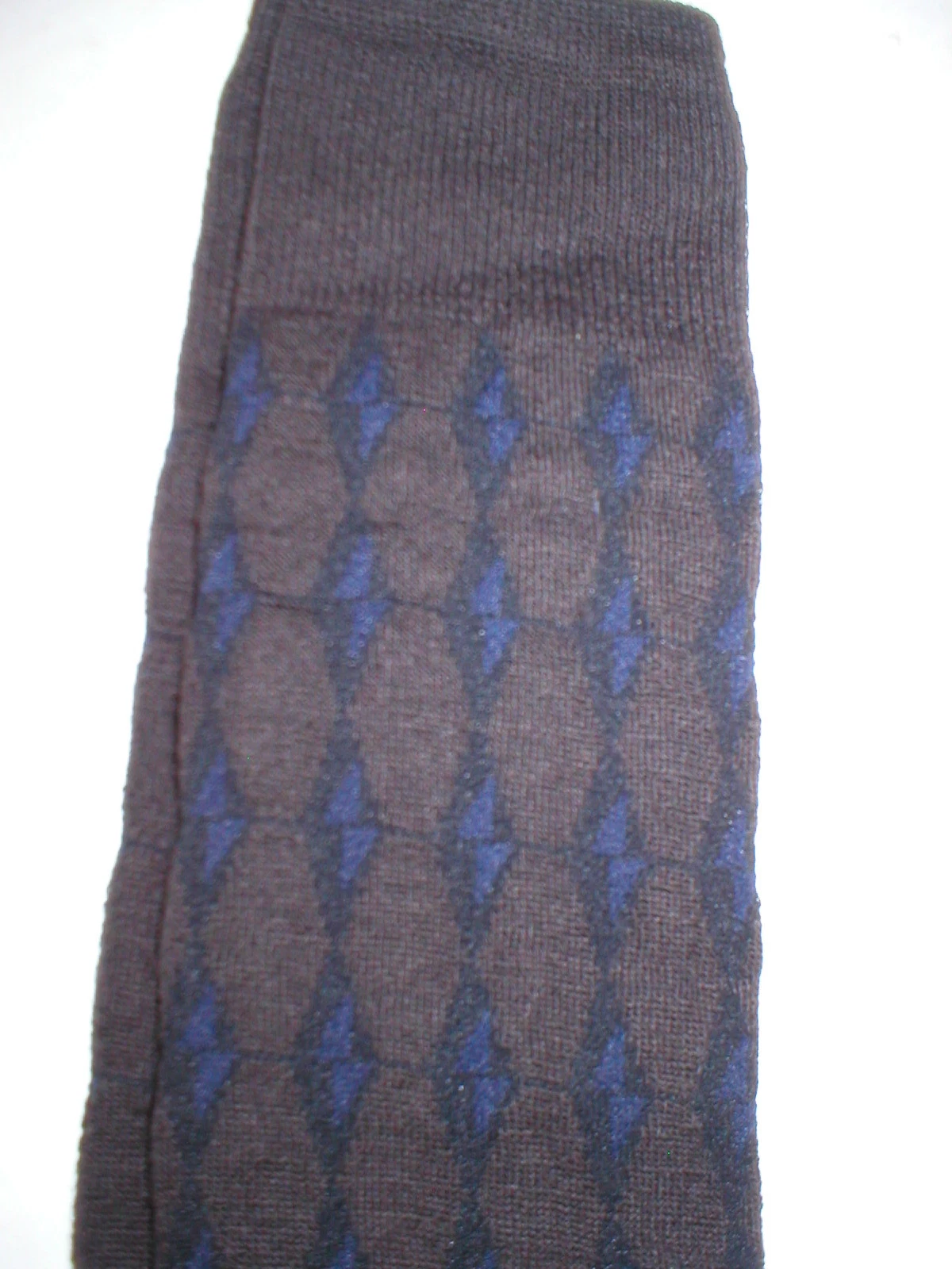 New NWT Womens Designer Marni Socks Wool Italy Knee S Dark Brown Blue Black II
