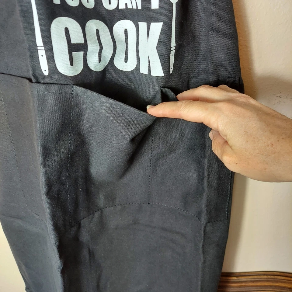 BBQ Apron Black One Size Cooking Grilling Chef Cookout Party Summer - Image 3 of 4