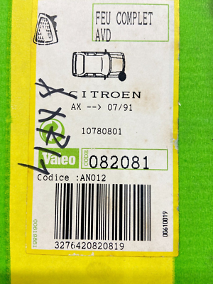 Siganl Lamp Right For CITROEN AX 95619021 082081 OEM VALEO Siganl Lamp Right For CITROEN AX 95619021 082081 OEM VALEO