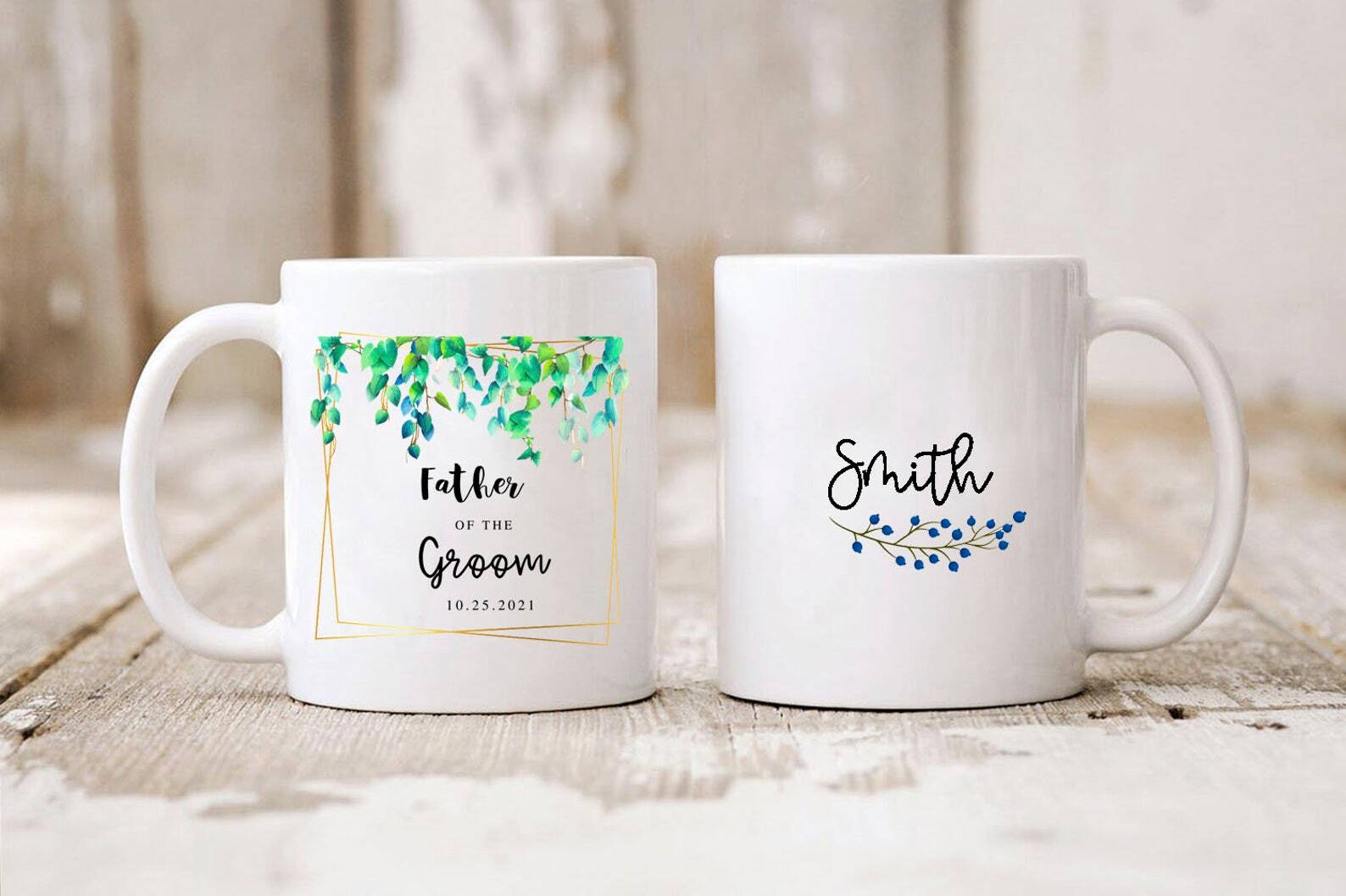 Regalo de boda personalizado para padre de novio G41 para papá de novio. Taza de boda In Laws