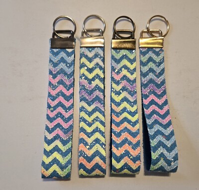 Women Key Fob Key Chain Fabric Wristlet Wrist Lanyard Strap
