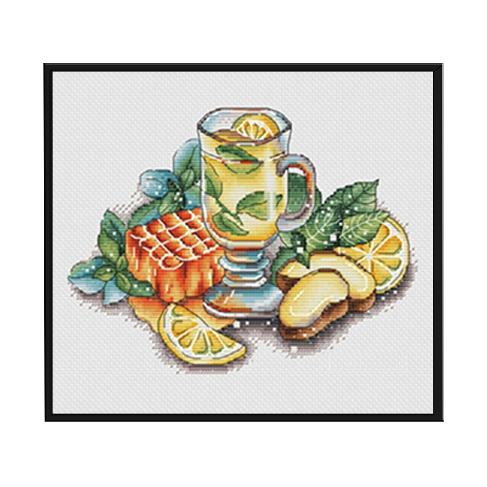 DIY Full Embroidery Print Canvas Kitchen Gadgets 11CT Cross Stitch Kits