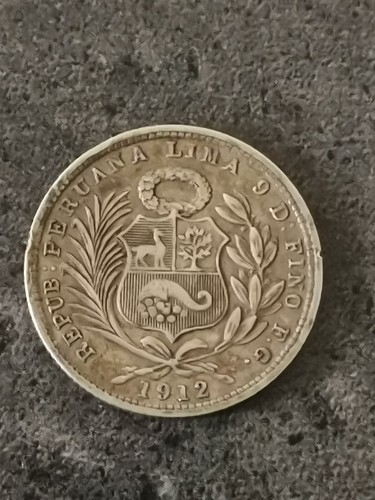 1/5 SOL 1912 PEROU ARGENT / PERU SILVER 300 000 EX. - Picture 2 of 2