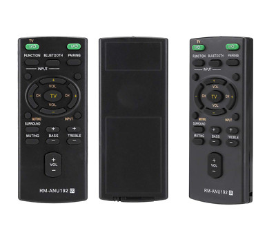 Replace Remote Control RM-ANU192 for Sony Sound Bar System HTCT60BT, SACT60BT