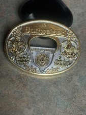 Budweiser Beer Gold Plated Belt Buckle Bottle Opener 24KGP