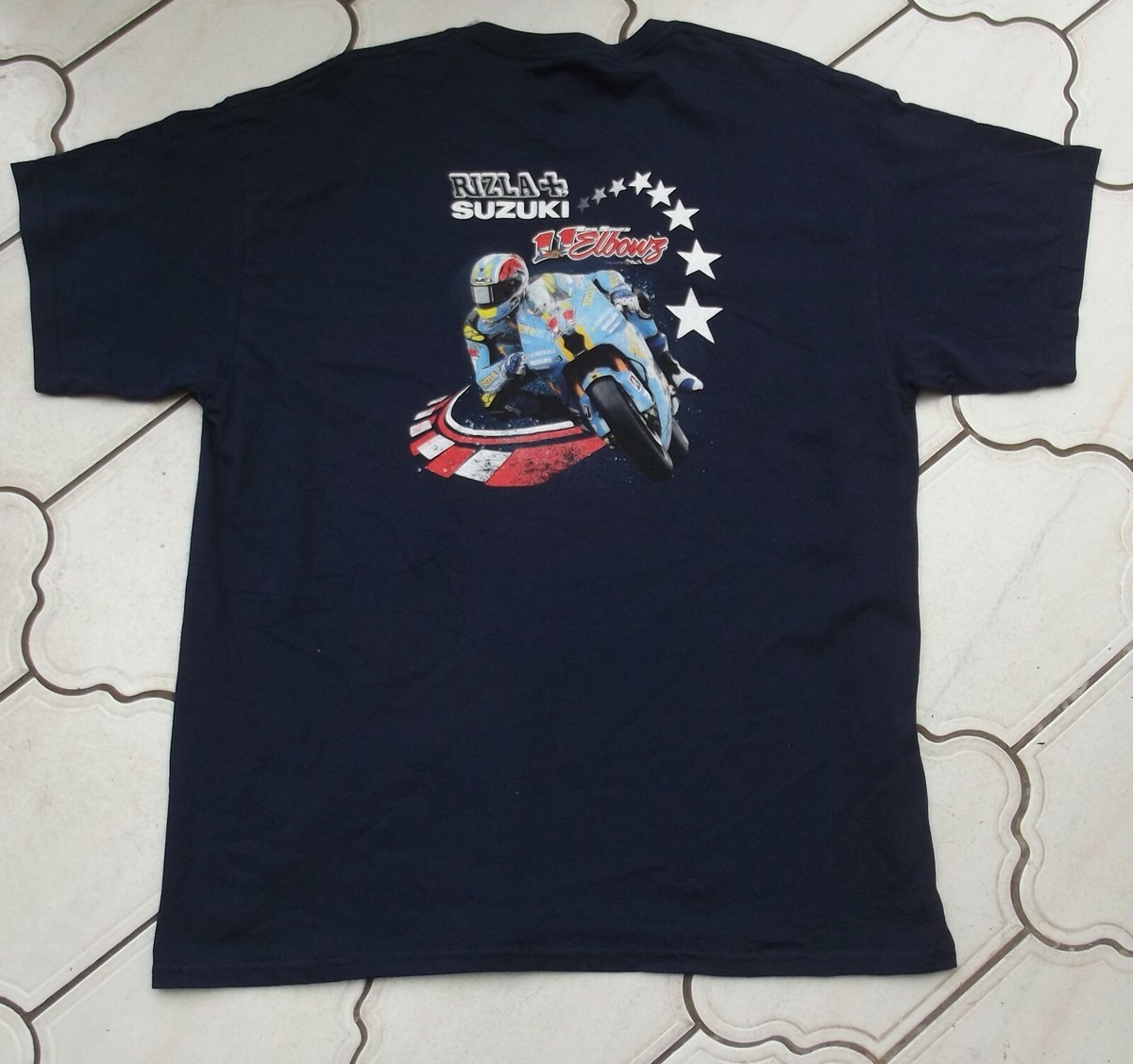 motogp RIZLA+SUZUKI サイン入りシャツ 2008 RARE NOS VINTAGE RETRO MOTOGP T SHIRT BEN SPIES FACTORY