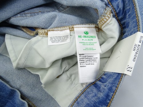 Nuevos pantalones de mezclilla elásticos J.Crew ajustados Boyfriend para mujer talla 33 tiro medio 5 bolsillos - Imagen 5 de 9