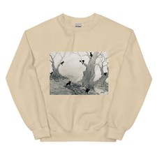 Original Black and White Cat Print Unisex Sweatshirt