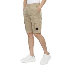 Image of CP COMPANY Fili Stretch Cargo Shorts Khaki Beige SMALL (S) 46