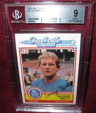 1984 TOPPS MILTON BRADLEY #2 GEORGE BRETT  BGS 9 MINT