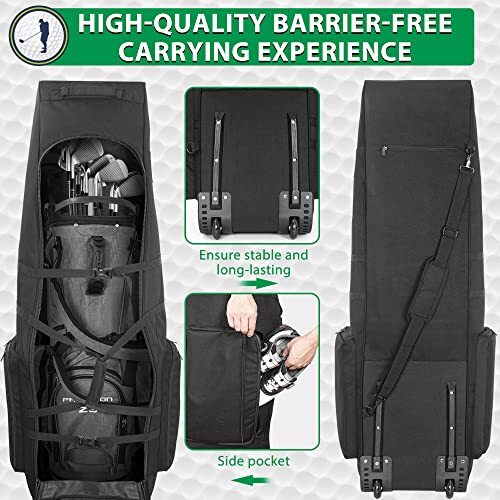 Golf Travel Bag Golf Club Travel Hard Rolling Cover Golf Travel Bag