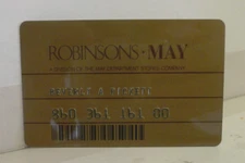 Robinsons May Charge Card May National Bank - Vintage Expired Collectible