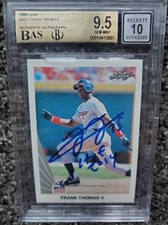 1990 Leaf Frank Thomas Autographed Signed BGS 9.5 10 GEM MINT Rookie Card RC