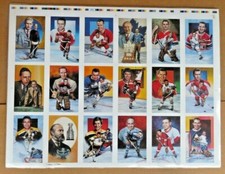  Hockey uncut sheet Detroit Red Wings' Gordie Howe, Sid Abel  more NHL HOFers