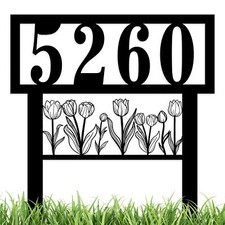 Personalized Address Yard Signs,Custom Metal Address Sign,Art Decor Address Sign