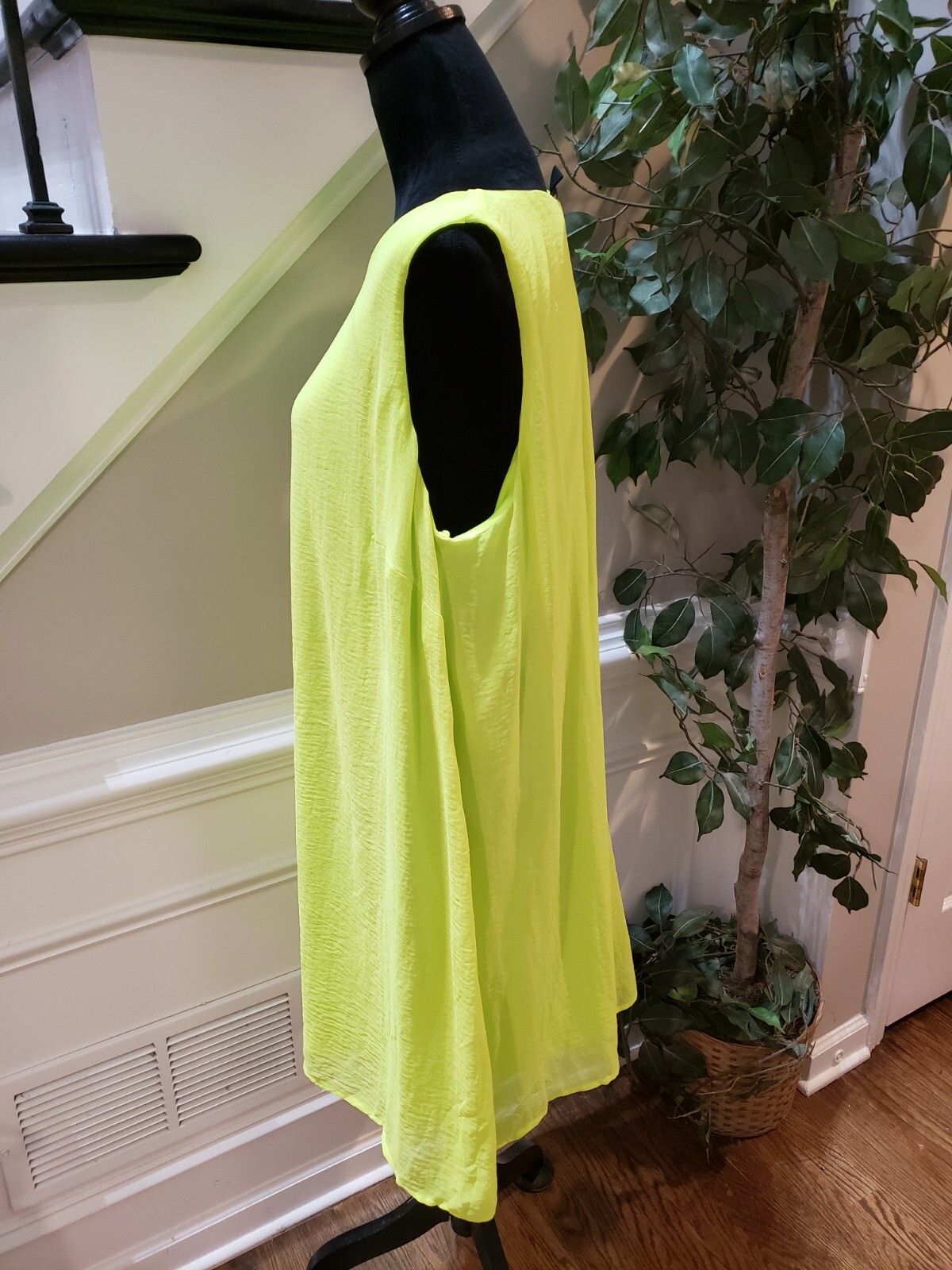 Tacera Womens Green Solid Polyester Round Neck Sl… - image 8