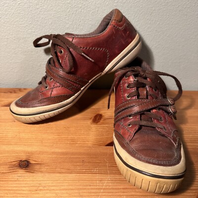 Merrell women s Vista Leather Lace Up Buckle Loafer Sneaker Size 6