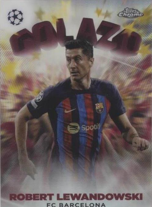 Topps Chrome FC Barcelona Robert Lewandowski #29 Trading Card 2022
