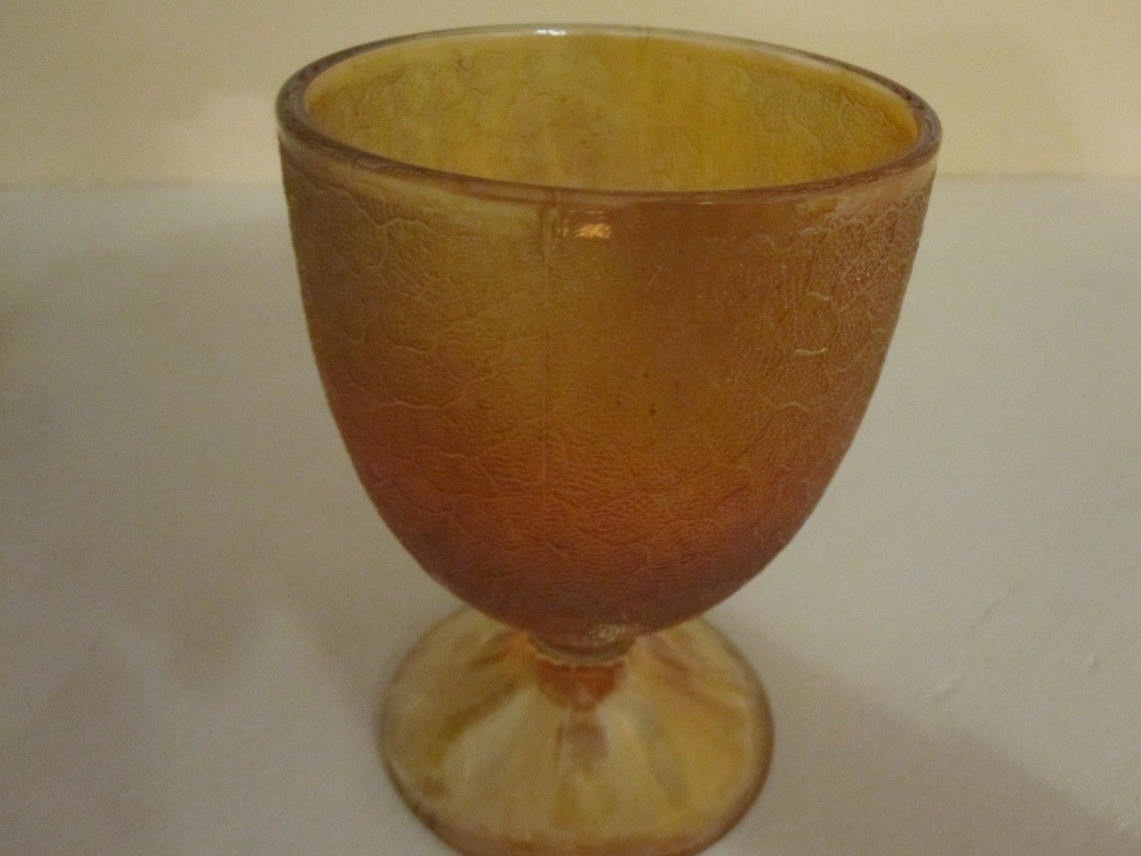 Beautiful Vintage Amber Jeanette Carnival Depression Glass Candy Dish with Lid