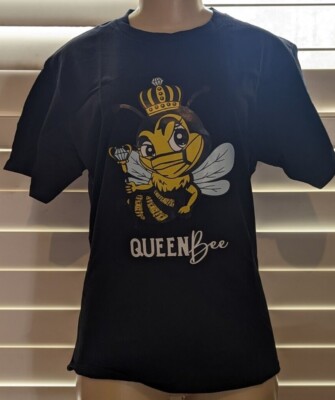 Queen Bee Black T Shirt  Brand Sauce Spill 100% Cotton   S * M * L * XXL