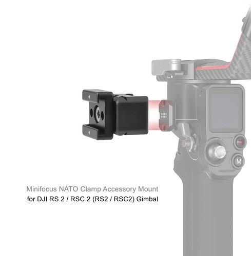 NATO Rail Clamp Mounted Cold Shoe Adapter for DJI RS 2 RSC 2 RS 3 Pro RS3 1/4" - Picture 4 of 9