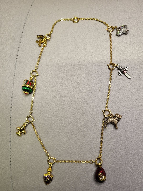Joan Rivers Assorted Charm Pendant Necklace 18 Inch Chain
