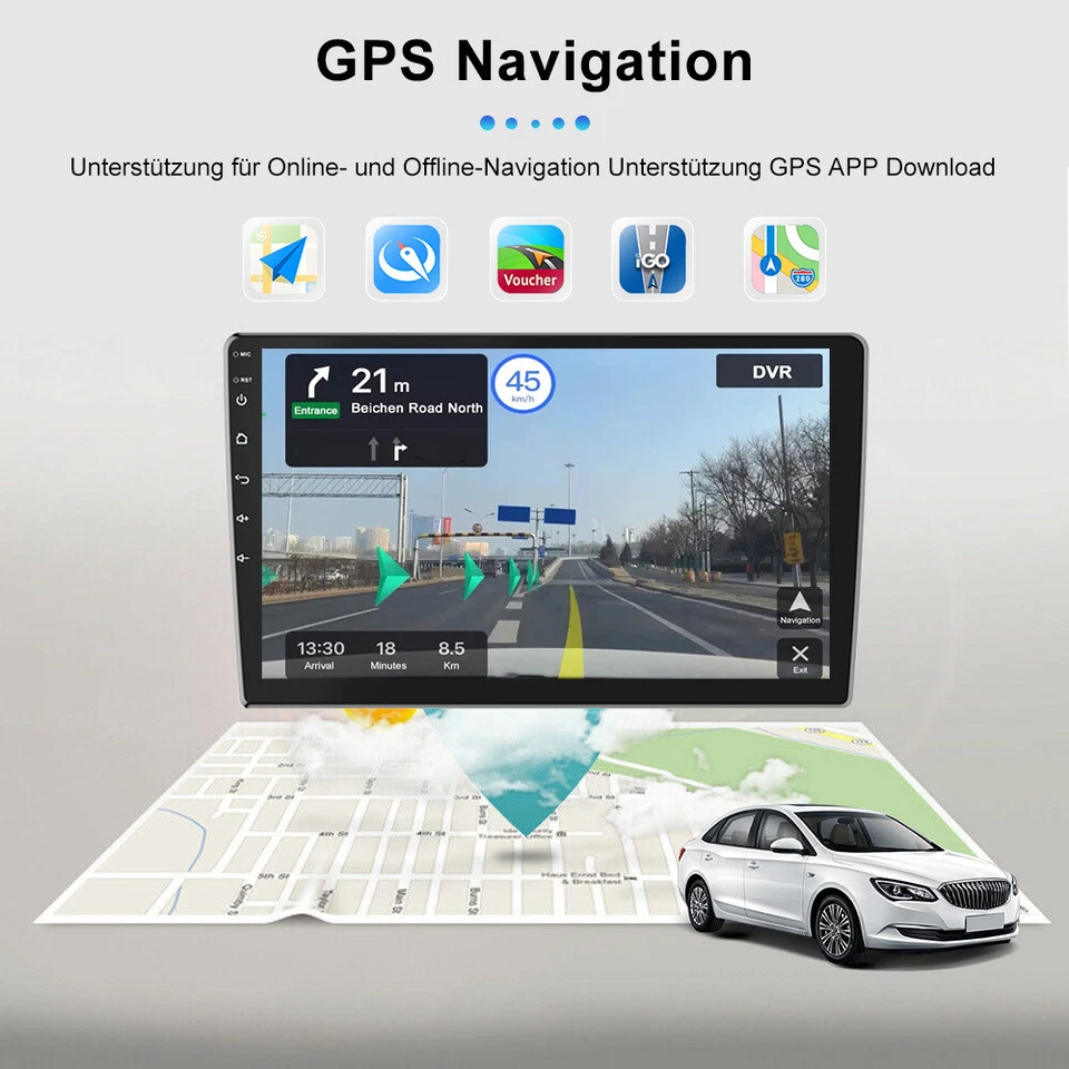 32GB Android 15 Autoradio GPS Navi WiFi RDS für Fiat Doblo MK2 263 Opel Combo D - Bild 4 von 4
