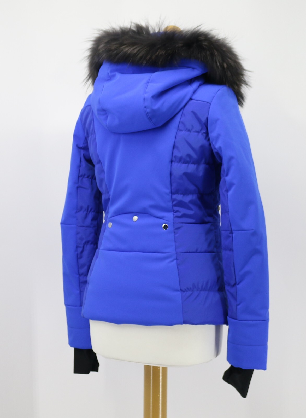 POIVRE BLANC HOLLIE STRETCH REAL FUR WOMENS SKI JACKET TRUE BLUE RRP £