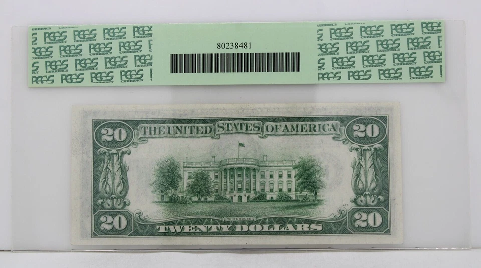 2055-E 1934A $20 FRN Choice About New 58PPQ S/N E76466539A - Image 2 of 2