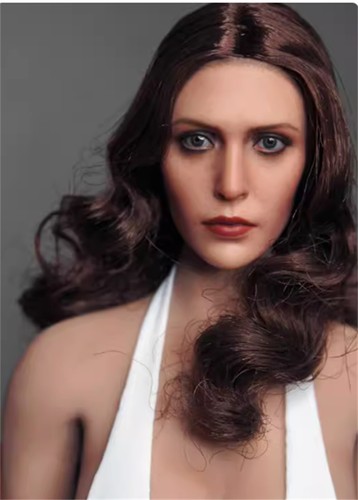1/6 Scale Elizabeth Olsen Movie actor Female Head Sculpt Carving - 第 2/13 張圖片