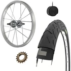 Rear Wheel 16 X 1.75 + Sprocket 16 Teeth + Tire 16" X 1.95 MTB + Tube