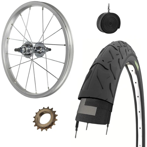 Rear Wheel 16 X 1.75 + Sprocket 16 Teeth + Tire 16" X 1.95 MTB + Tube