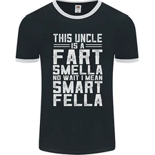 Uncle Is a Fart Smella Funny Fathers Day Mens Ringer T-Shirt FotL