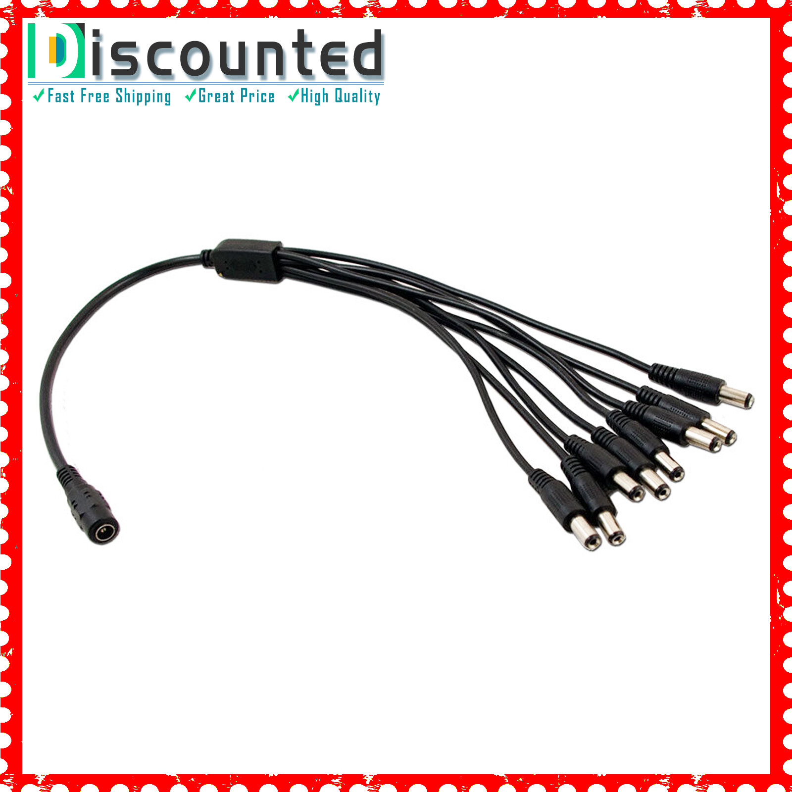 Premium 5Amp Power Adapter with 8 way splitter for Night Owl Cameras 12v Charger