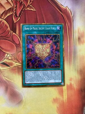 PGLD-DE027 RANG-UP-MAGIC ARGENT CHAOS FORCE Secret Gold Rare YuGiOh Karte