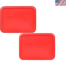 Versatile Red 3-Cup Food Storage Lids - Dishwasher & Microwave Safe, USA Made