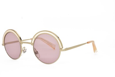 Alain Mikli GOLD ROUND Sunglasses PINK 46-25-135 Women 4003 07 1N