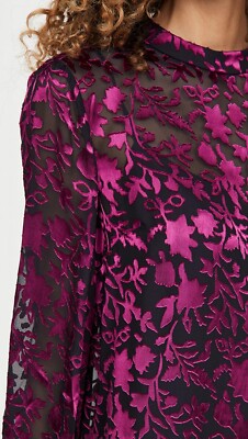 Club Monaco Pink Burnout Swing Dress US2 $298 | eBay