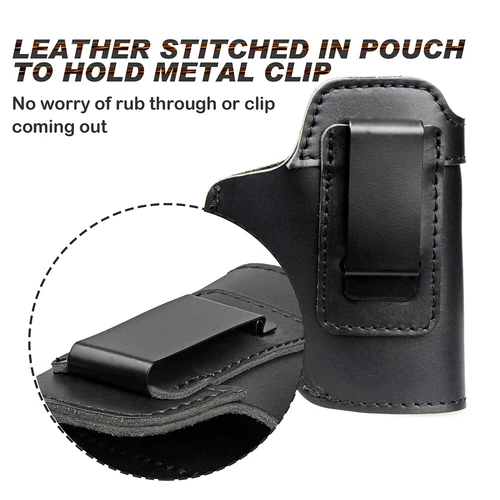 Leather IWB Gun Holster for Concealed Carry Right Hand Pistol Waist Belt Holster - Bild 8 von 12