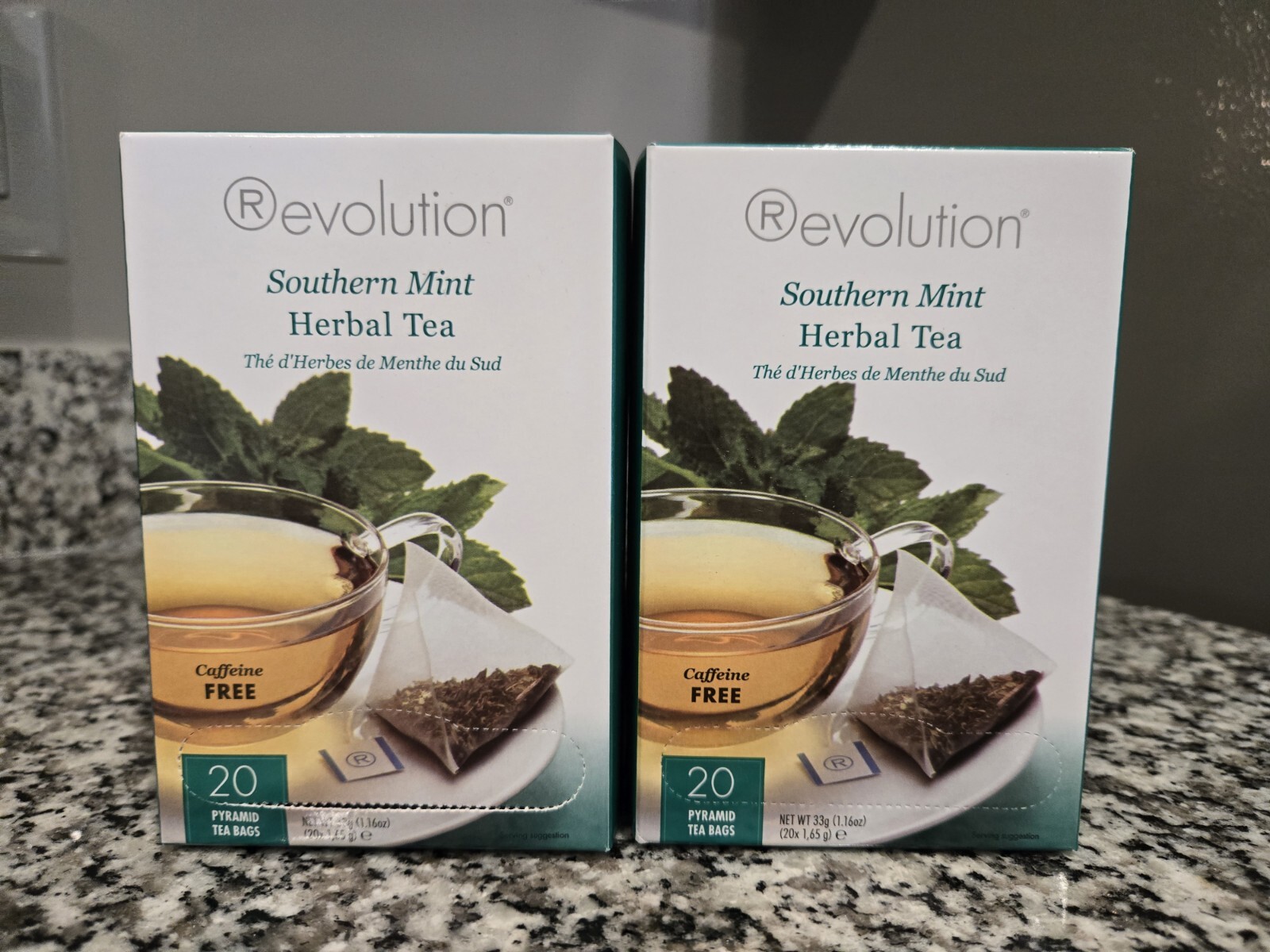 Revolution Tea - Southern Mint Herbal 2 boxes 40 bags (Caffeine Free)
