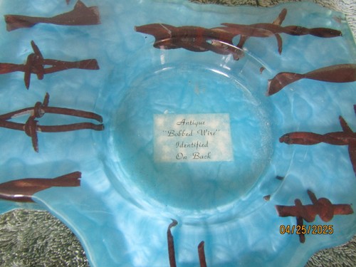 Vintage 1870's Barbed Wire Display Texas 12 Cuts Labelled Name Year Patent Date - Picture 2 of 10