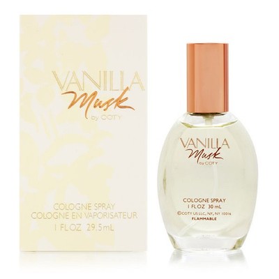 Vanilla Musk by Coty for Women 1.0 oz Cologne Spray Brand New