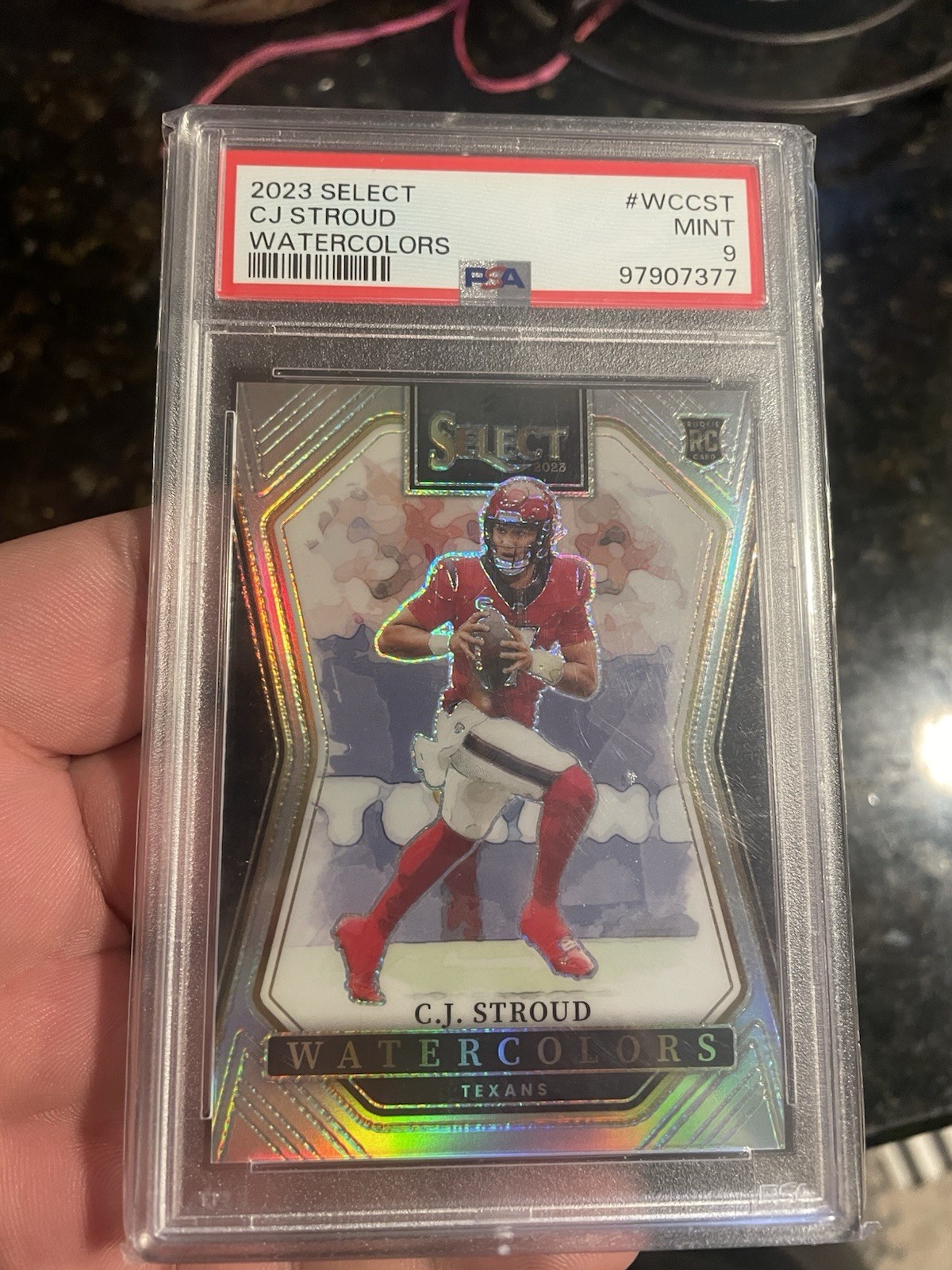 2023 Select CJ Stroud Watercolors SSP RC # WC-CST PSA 9