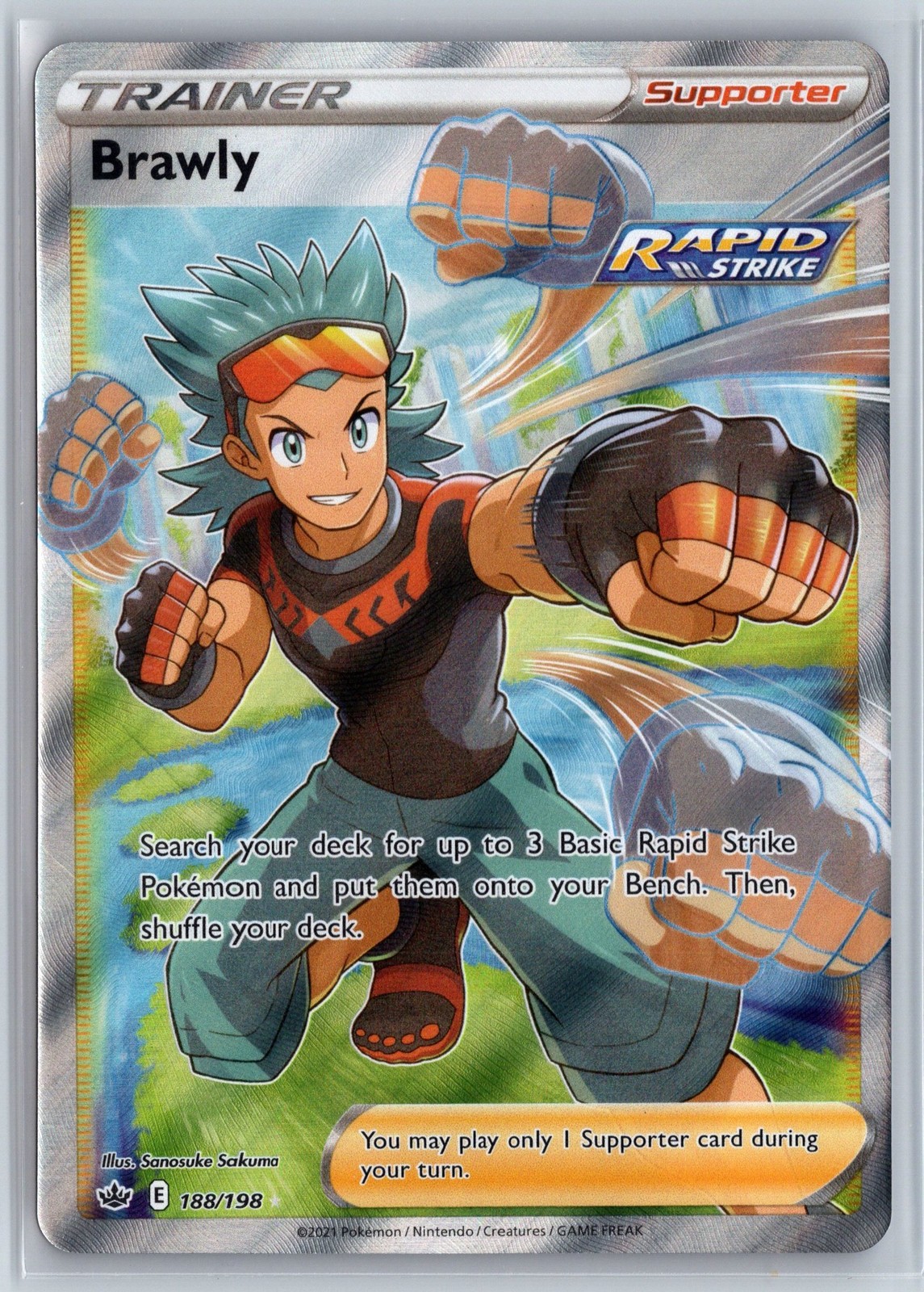 Brawly Pokémon TCG Chilling Reign Ultra Rare 188/198 Pokemon NM Foil