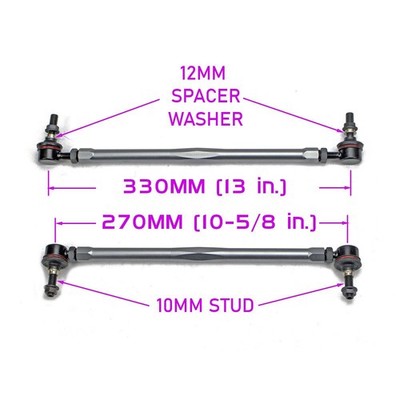 Godspeed Adjustable Length Front Sway Bar End Links For 1999-2003 Toyota Solara