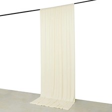 5 ft x 12 ftIVORY 4-Way Stretch Spandex Divider Backdrop Curtain Party Wedding