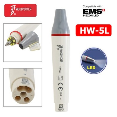 Woodpecker Piezo Handpiece HW-5L For Dental Ultrasonic Scaler UDS-E P N2 N3 LED