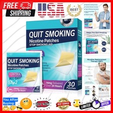 Step 2,30 Patches,14mg Delivered Over 24 Hours,Stop Aid,Helping Quit Patch,St...